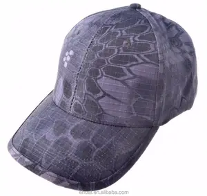 Berretto da baseball e cappello da baseball da caccia con motivo mimetico nero a 6 pannelli in bianco all'ingrosso