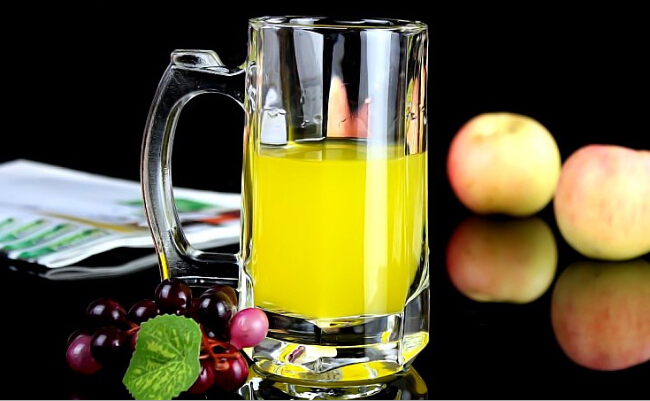 Wholesale Custom round thick bottom beer glass mug