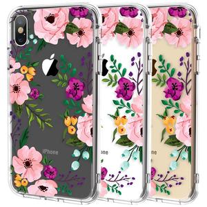 <span class=keywords><strong>CHEZ</strong></span> <span class=keywords><strong>Les</strong></span> <span class=keywords><strong>Filles</strong></span> Femmes Floral De Rigide Antichoc TPU Housse de protection Avec Protecteur D'écran En Verre Pour iPhone X - Product Image 6