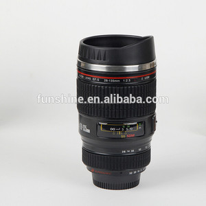La novedad de plástico <span class=keywords><strong>con</strong></span> aislamiento tazas de café 28-135mm 3rd de acero inoxidable taza lente - Product Image 3