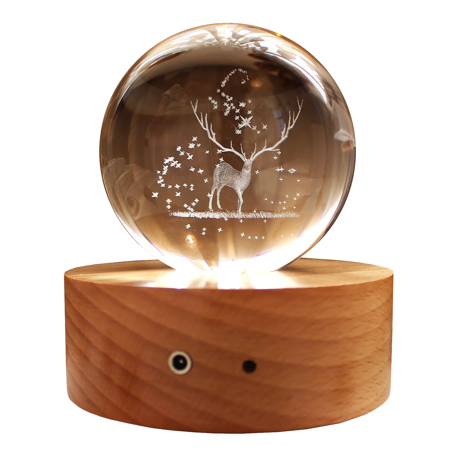 Нордический современный домашний декор, креативный хрустальный 3D шар оленя, настольный дисплей, украшение для дома