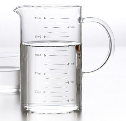 heat resistant glass mug measurement jug/measuring glass mug
