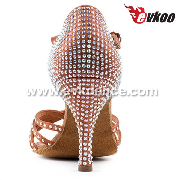 strass scarpe da ballo latino color carne