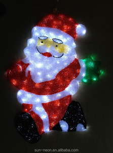 2D Led De Noël Acrylique Santa Claus Motif Lumière haute qualité motif corde lumière - Product Image 3