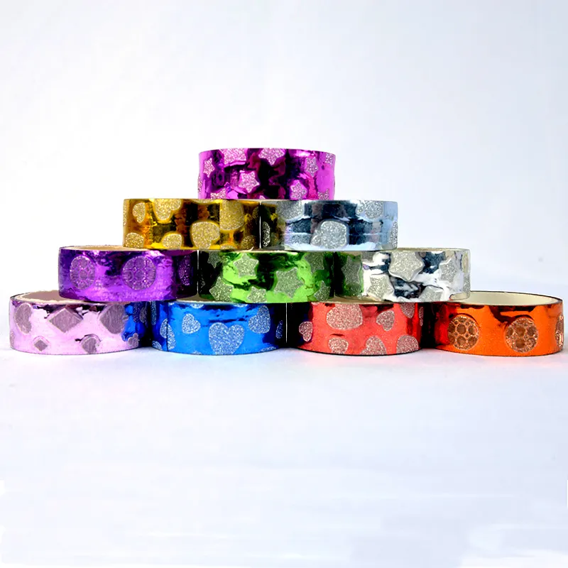DIY บรรจุภัณฑ์เทป shiny glitter washi tape made in pp กล่องงานเลี้ยงและตกแต่ง