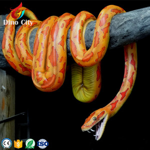Serpiente Animatrónica Mecánica Artificial de Tamaño Real con Activación por Infrarrojos / Control Remoto / Caja de Monedas / Botón / Tarjeta Magnética, de 1-50 m - Product Image 3