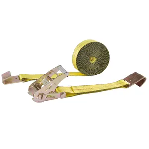 Custom 2 inch 10000 lbs ratchet straps with flat hook