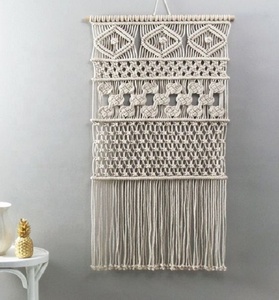 Tapisserie murale en tissu fait main en macramé de Style hippie contemporain pour la décoration intérieure boîte-cadeau de vacances du nouvel an - Product Image 6