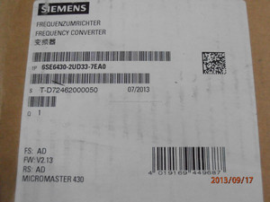 Siemens inversor Siemens inversor de la energía <span class=keywords><strong>6SE6430</strong></span>-<span class=keywords><strong>2UD33</strong></span>-<span class=keywords><strong>7EA0</strong></span> - Product Image 1