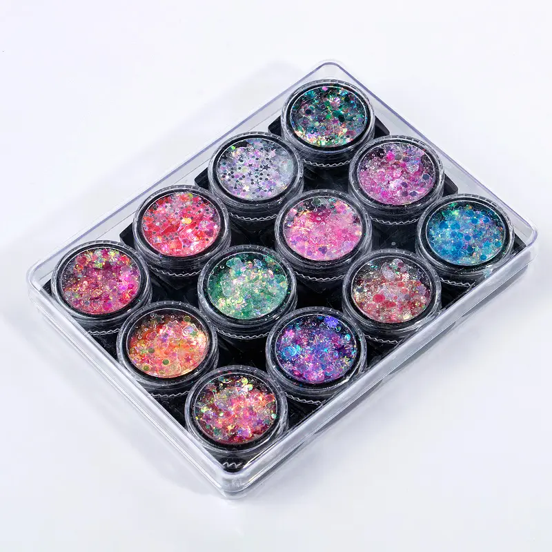 Nhà Cung Cấp Bán Buôn 3Mm Glitter Hexagon Mỹ Phẩm Chunky Glitter Cho Nail Trang Điểm Maquillaje
