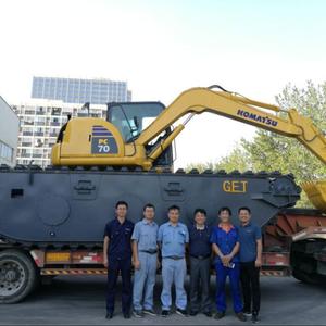ขายร้อนสะเทินน้ำสะเทินบก Floating Excavator ช่วงล่าง <span class=keywords><strong>Pontoon</strong></span> GET80H สำหรับ Crawler Excavator 8T-10T - Product Image 6