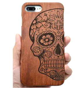 Grote Korting Koolstofvezel Real Hout Achterkant Telefoon case voor Iphone 7