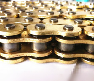 Zuid-Afrika Motorfiets Onderdelen 428H-132l Gouden Kleur O-<span class=keywords><strong>Ring</strong></span> Motorfiets Ketting Voor Racen - Product Image 1