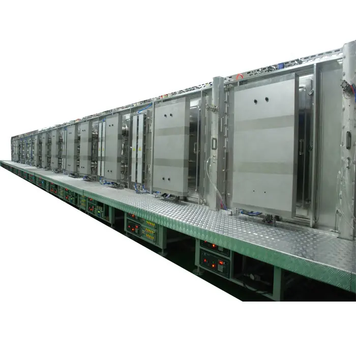 पतली फिल्म सौर सेल पैनल निरंतर इनलाइन PVD कोटिंग उत्पादन लाइन मशीन