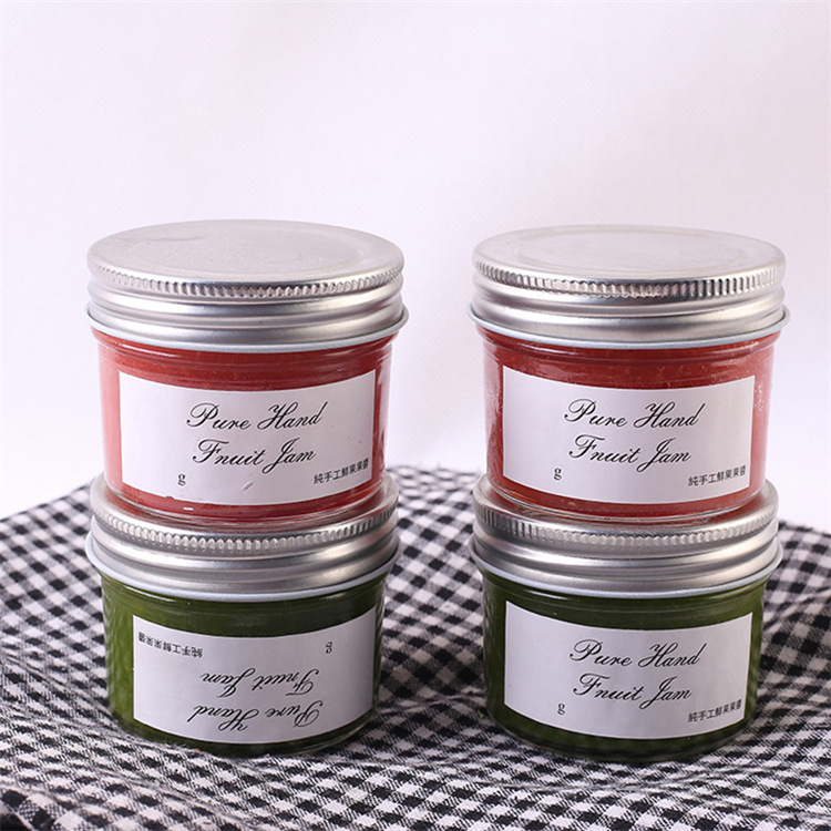 Haonai Glass Food Jar With Metal Lid For Caviar