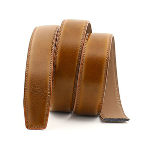 Cinture in Vera Pelle Giallo-Marrone Automatiche <span class=keywords><strong>Senza</strong></span> <span class=keywords><strong>Fibbia</strong></span> Vendita all'Ingrosso - Product Image 3