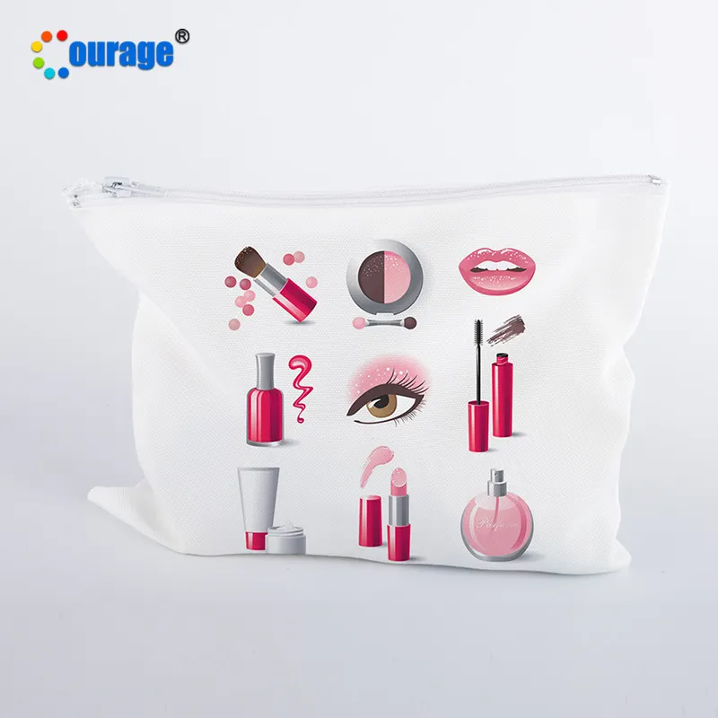 Pochettes de maquillage par Sublimation, 100 pièces, sacs de cosmétiques, personnalisés