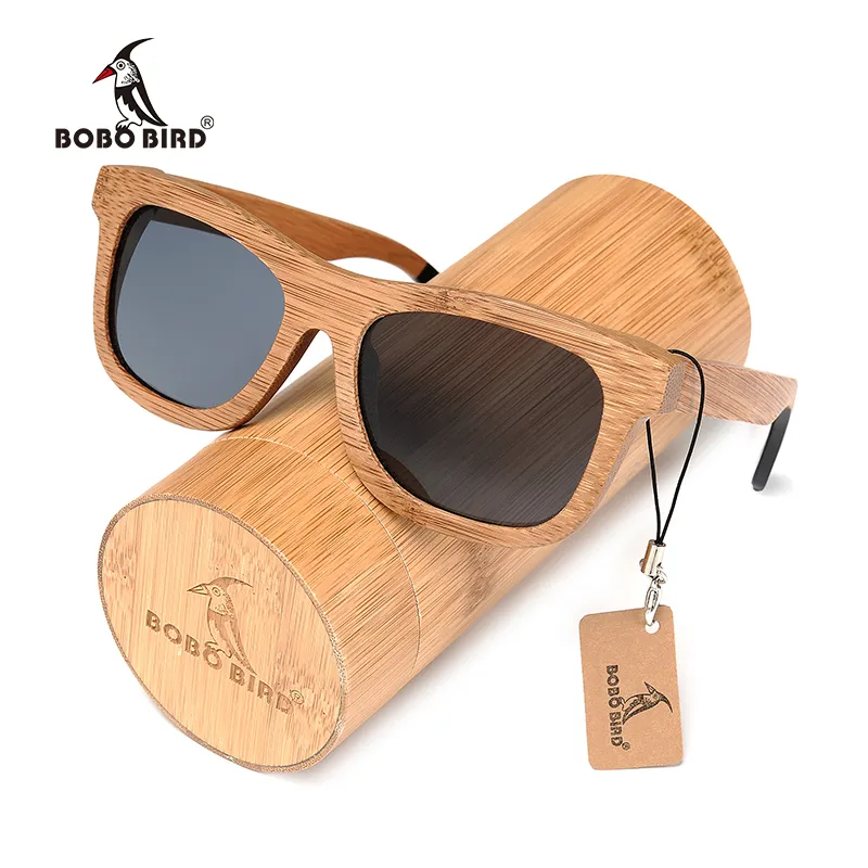 BOBO BIRD — lunettes de soleil polarisées en bois bambou, lunettes de soleil, livraison directe en chine, 2018