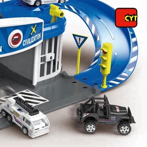 Die cast ufficio di polizia auto di parcheggio garage giocattolo con 50 pz - Product Image 2