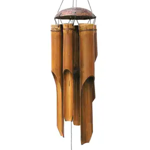 Простая Античная бамбуковая ветряная колокольчик Windspiele