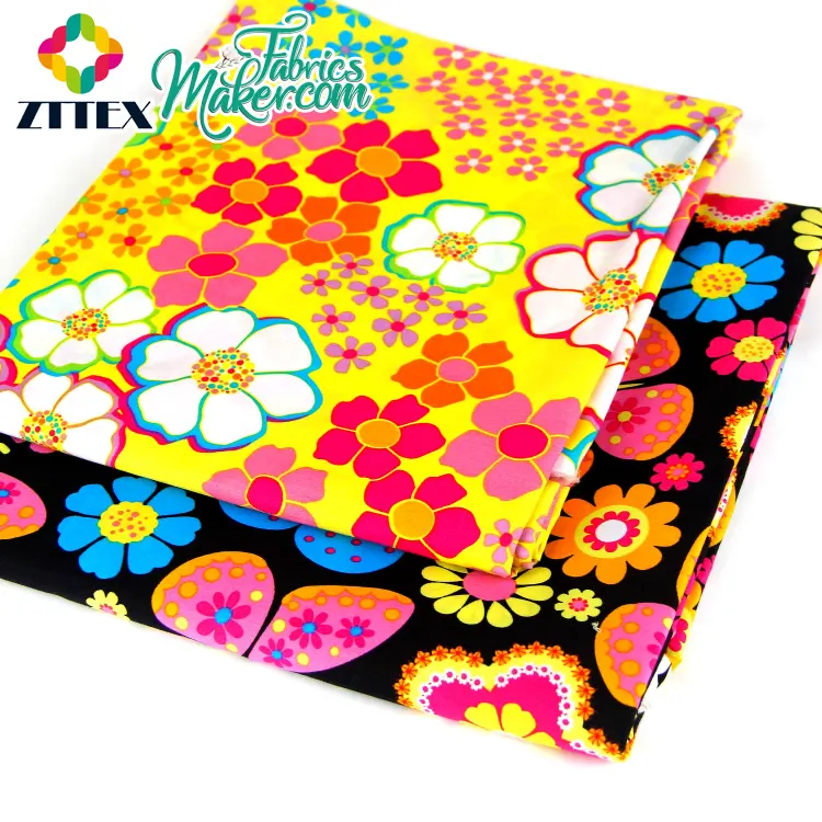 New premium screen digital printing 100% cotton printed fabric in bulk