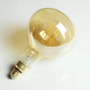 230V E27 Amber Glass 1800K 4W LED Filament Vintage Oversized R280 Led Edison Bulb