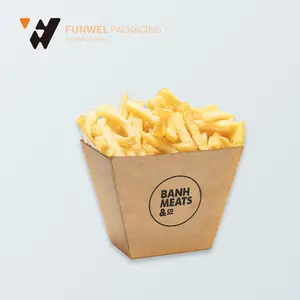 China supplies custom french fries kraft paper food bag/tub/box/cup