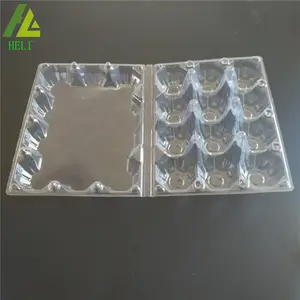 工厂价格批发透明3x4 PVC塑料鸡蛋纸箱