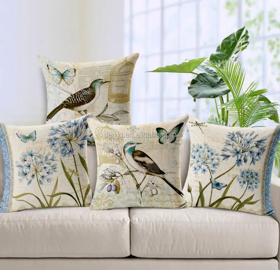 Best price household items customized Ancient Flowers Custom Pillow Cover