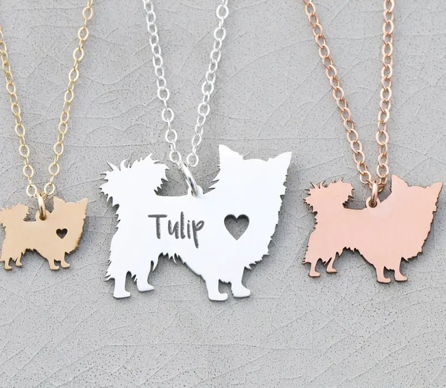 En iyi Arkadaşı Takı Chihuahua Charm Küçük Pet Kolye Hediye Tiny Köpek Kolye Oyulmuş Takı