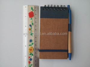 En çok satan A6 çevre dostu spiral ciltleme kraft kapak öğrenci not defteri ile tükenmez kalem - Product Image 3