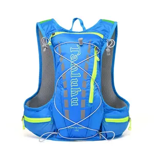 Colete de corrida reflexivo personalizado para trilhas, caminhada, colete de hidratação, mochila 15l para ciclismo, trilha