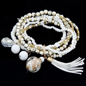 Bijoux de haute qualité personnalisé belle et multicouche élastique femmes <span class=keywords><strong>bracelet</strong></span> de perles de verre - Product Image 4