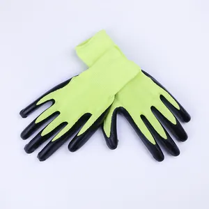 Wholesale 13G Polyester Nylon Knitted Shell Nitrile Coated Working Glove Safety Products Different Items Available