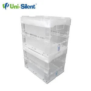 Uni-Silent 20L 볼륨 100% 새로운 PP 투명 접이식 플라스틱 저장 상자 TX362627W