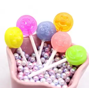 Lollipop-cabujones de imitación coloridos, Charms de espalda plana para manualidades hechas a mano, Juguetes