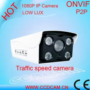 1080P de infrarrojos de largo alcance exterior low lux onvif P2P IP cámara exterior para el tráfico sistema de vigilancia