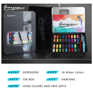 Juego de Pinturas de Acuarela Clásicas Giorgione de 36 Colores con Pincel de Nailon Gratis para Pintar sobre Lienzo - Product Image 5