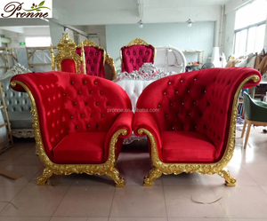 Chaise de réception dorée pour salon de beauté, nouveau design élégant de style européen, livraison gratuite - Product Image 1