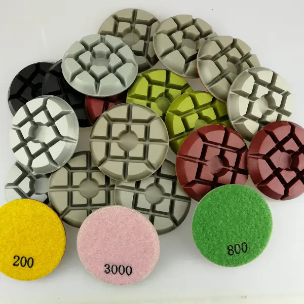 Resin Hybrid diamond polishing pads terrazzo concrete finishing tools polisher pads for granite and quartz