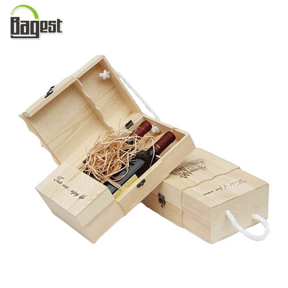 Fabricant de vin en bois, boîte d'emballage à cadeaux, vente en gros,