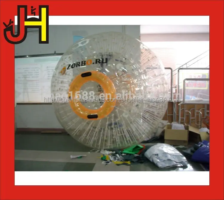 2015 de la buena calidad inflable bola del Zorb hierba venta, divertido balanceo bola inflable niños Mini bola del Zorb