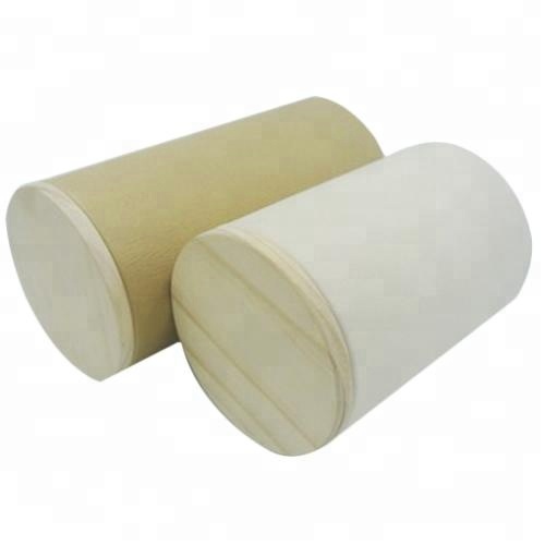 Картонные цилиндрические трубки для упаковки чая с черной деревянной крышкой