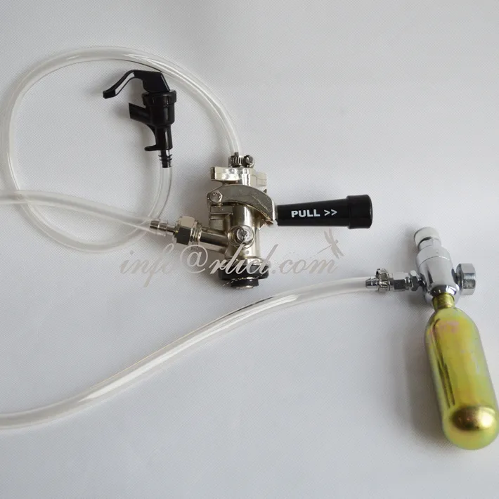 Kit de Mini regulador de CO2 con acoplador, equipo de cervecería, Cartucho roscado de 74G