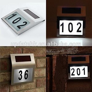 Placa de puerta de número de casa solar luces luces para el hogar - Product Image 5