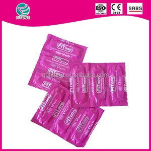 Rectangular Aluminum Foil Natural Latex Rubber Condoms In Bulk Package