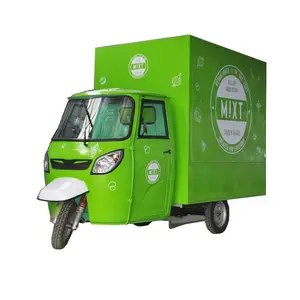 नई डिजाइन 3 पहियों मोटरसाइकिल पूर्ण रसोई खाद्य गाड़ी के साथ मोबाइल भोजन ट्रक बिक्री के लिए