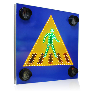 12 anni di fabbrica attraversamento pedonale illuminato segnale di avvertimento solare sistema di segnali stradali con spia luminosa - Product Image 2