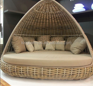 Waterproof Cushion <strong>Outdoor</strong> Furniture Thick Rattan Daybed Set for Garden Beach Patio &amp; Living Room Portable Wicker <strong>Sofa</strong> <strong>Bed</strong> - Product Image 4