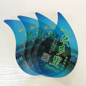 Stiker Logo Reflektif Cetak Kustom Kualitas Premium Label Foil Hologram untuk Kemasan Botol Air